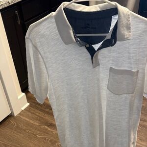 The Normal Brand White and Gray Polo Shirt
